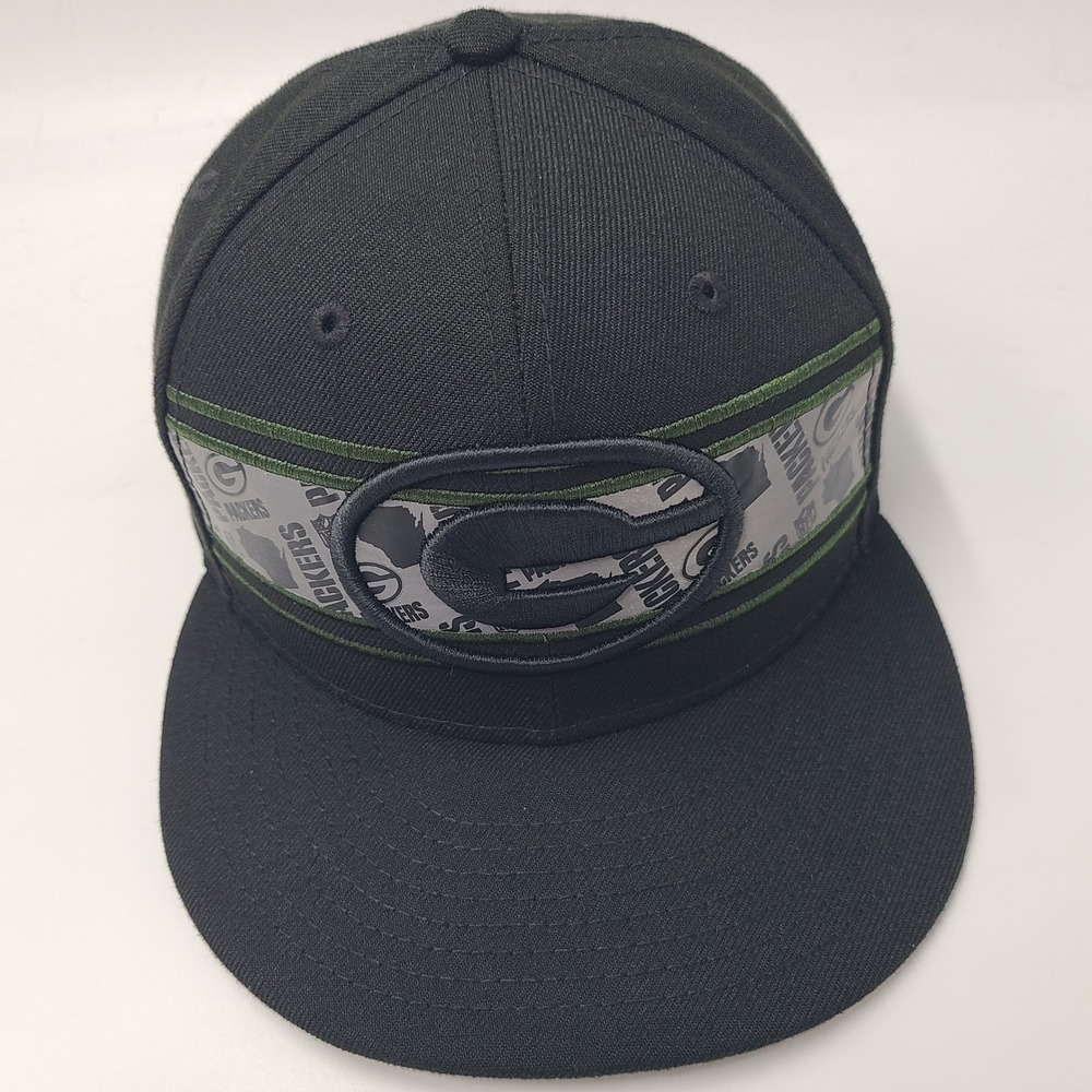 Green Bay Packers Hat Snapback New Era 9Fifty Black Gray Green NFL Football Men